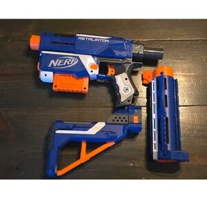 Nerf N-Strike Elite Retaliator Blaster w/ 2 Magazines 18 Dart & 12 Dart Clip